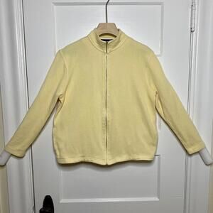 Charter Club Zip-Up Jacket Womens P/S Cottagecore Knitware Preppy Romantic Basic